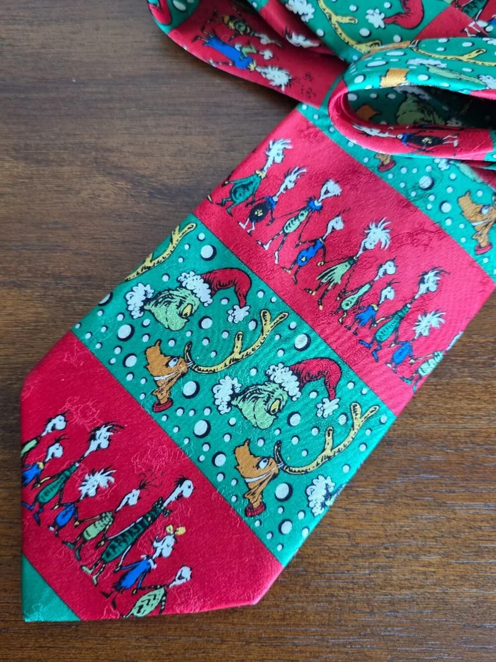 Dr. Seuss Silk Christmas Neck Tie How The Grinch Stole Christmas 1996 Vintage